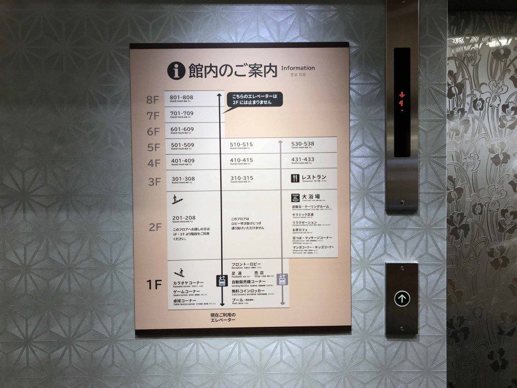 湯快リゾート　プレミアム　白浜御苑　館内サイン